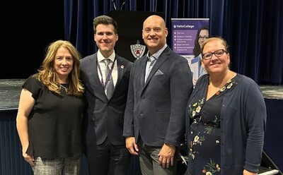 Saint Viator High School leadership with Kevin Krebs