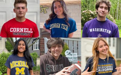 Collage of HelloCollege Students in College T-shirts