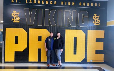 Raymond and Allison at St. Laurence High School